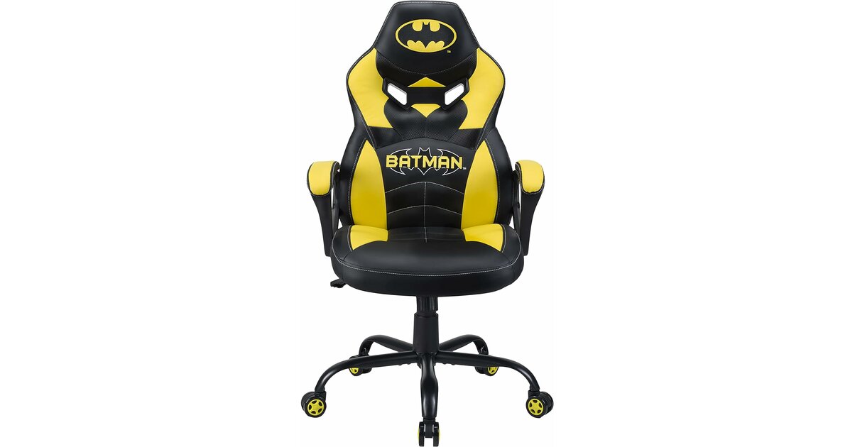 Siège Gamer Junior Subsonic Batman - Chaise Ergonomique Pour Enfant, Réglable, Avec Accoudoirs